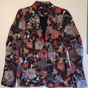 Zara floral blazer